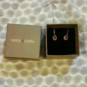 NWT MADE IN EARTH CITRON EARRINGS